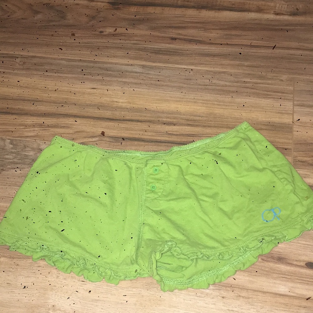 Green sleep shorts